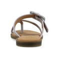 thumbnail image 3 of Journee Womens Layra Slip On Toe Post Flat Sandals, 3 of 9