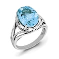 thumbnail image 1 of Sterling Silver Rhodium Sky Blue Topaz Ring (Size 10) Made In Thailand qr3085lsbt-10, 1 of 2