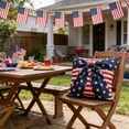 thumbnail image 4 of Cififendec 4th of July Pillowcase, Patriotic American Flag Throw Pillow Covers, Red White and Blue Stars and Stripes Square Decorative Pillowcase for Fesitival Decor, 4 of 5