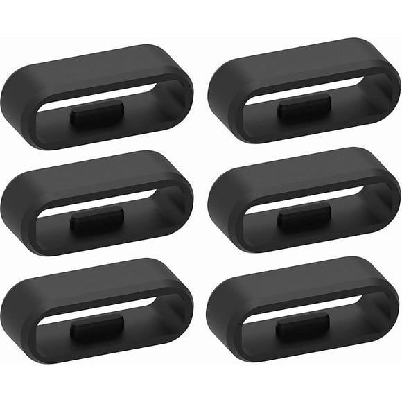 Bucle De Seguridad Con Anillo De Cierre De Silicona Negro Compatible Con Garmin Vivoactive 4S/Venu 3S/Venu 2S/Vivosport/Vivosmart Hr Y Hr+/Approach X40 Y X10 Samrtwatch Band Accesorios