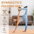 thumbnail image 3 of BalanceFrom 3-Panel All-Purpose Folding Gymnastics Workout Mat, 6' x 2' x 2", Beige, 3 of 7