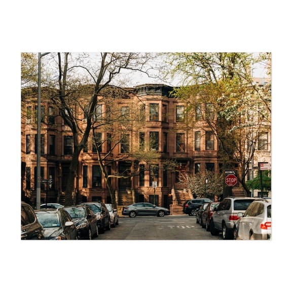 Park Slope Brownstones 04 - Brooklyn New York Photography Unframed Wall Art Print 5 x 7 inches