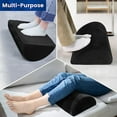 thumbnail image 4 of Foot Rest for Under Desk at Work Office Desk Accessories with Memory Foam and Washable Removable Cover  Foot Stool for Office  Car  Home to Foot Support and Relax Ankles(Black)., 4 of 6
