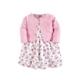 thumbnail image 4 of Luvable Friends Baby and Toddler Girl Dress and Cardigan 2pc Set, Pink Floral, 6-9 Months, 4 of 4