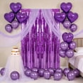 thumbnail image 4 of 3.28 x 6.56 FT Glitter Foil Fringe Curtains Sparkling Metallic Streamers Photo Booth Backdrop for Birthday Graduation Wedding Valentine's Day Decor, 4 of 6