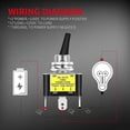 thumbnail image 3 of 2pcs Illuminated Rocker Switch 12V 30A Heavy Duty Racing Car Auto SPST ON/OFF LED Illuminated Rocker Switch 12mm Size, 3 of 5