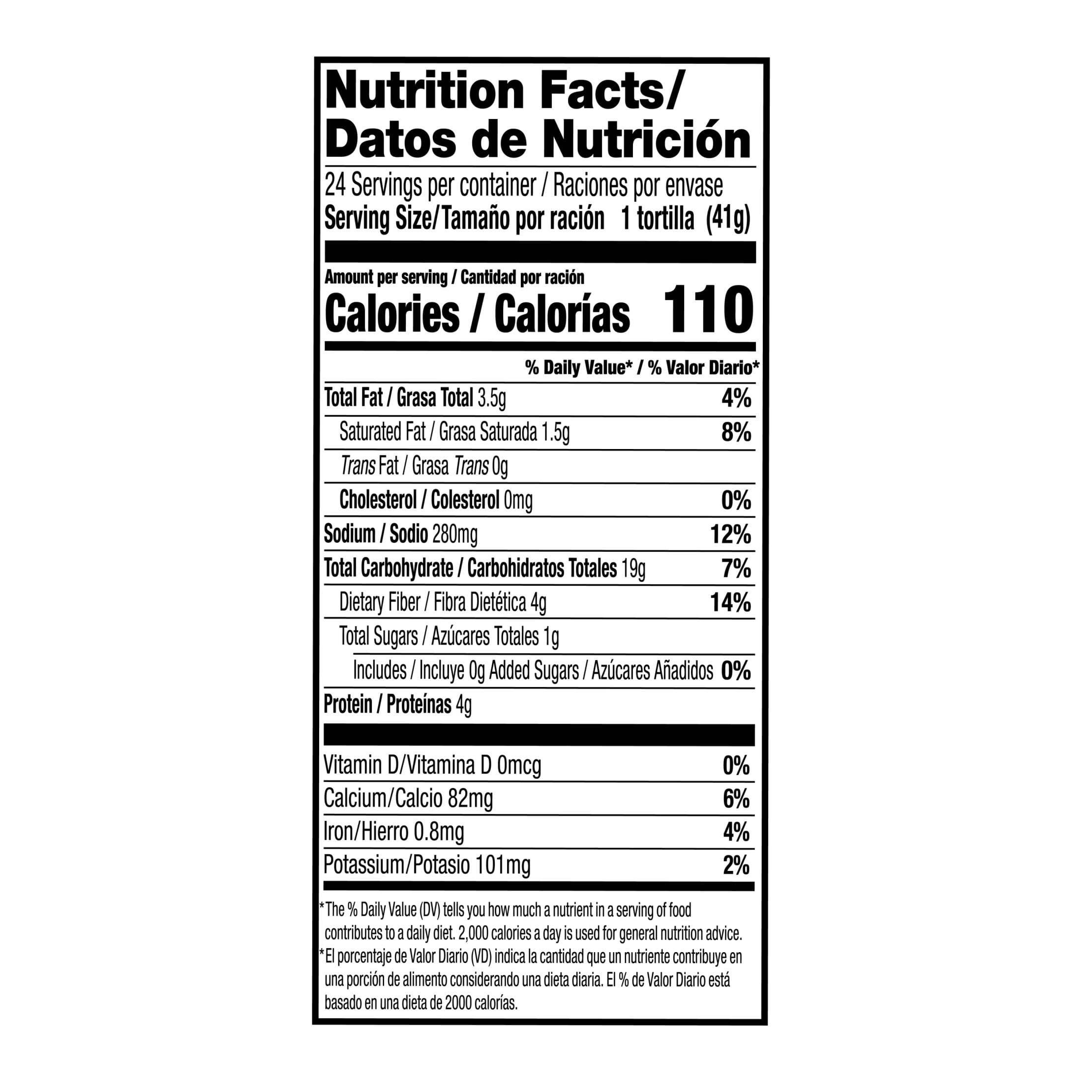 Guerrero Whole Wheat Flour Tortillas, Soft Taco Size, 24 Count