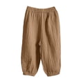 thumbnail image 4 of Gubotare Baby Wide Leg Pants Baby Long Bloomers Soft Cotton Harem Pants for Boys Girls 18 24 Months (Khaki,18-24 Months), 4 of 8