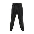 thumbnail image 4 of Men's Casual Striped Printed Slim Fit Stretch Ankle Pants Elastic Waist Loose Fit Drawstring Sweatpants, 4 of 4