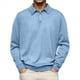 thumbnail image 1 of Camisas de Punto para Hombre, Camisas Casuales de Larga, Camisas Clásicas con Botones, Camisas de Golf Azul XXL, 1 of 5