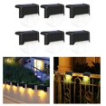 thumbnail image 3 of Lámpara de calle solar de la luz de la cubierta para el césped/el de entrada/la //el jardín 6 piezas-blanco cálido kusrkot Lámpara de pared para patio al aire libre, 3 of 8