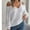 White, variant on POROPL Fall Sweaters for Women Lantern Sleeve Long Sleeve V-Neck Boat Neck Sweater Casual Warm Knitted Blouse Top Size S-L