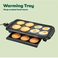 thumbnail image 3 of bella Electric Griddle with Warming Tray - Smokeless Indoor Grill, Nonstick Surface, Adjustable Temperature & Cool-touch Handles, 10" x 18", Copper/Black, 3 of 8