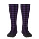thumbnail image 1 of Balery Purple Black Plaid Calcetines novedosos Calcetines deportivos Calcetines hasta la rodilla Calcetines de algodón Calcetines originales y geniales, 1 of 6