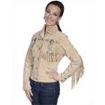 thumbnail image 1 of Scully L152-127-L Ladies Fringe & Beaded Leather Jacket - Chamois Boar Suede, Large, 1 of 1