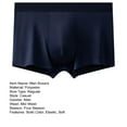thumbnail image 7 of zeranth Men Underpants Solid Color Soft Mid Waist Elastic Seamless Thin Smooth Anti-septic Moisture-wicking U Convex Pounch Quick Dry Men Boxers Underwear, 7 of 7