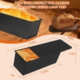 thumbnail image 2 of Non-Stick Pullman Loaf Pan with Lid 13x4 Inch - 2.2lb Carbon Steel Bread Baking Pan with 4 Vent Holes, Heavy Duty Sourdough Loaf Pan with Cover for Homemade Sandwich Bread (Black), 2 of 4