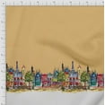 thumbnail image 3 of Soimoi Moss Georgette Fabric Buildings Panel Printed Craft Fabric by The Yard 42 Inch Wide, 3 of 3