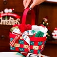 thumbnail image 5 of THLKIF Christmas Baskets for Gifts Empty Handmade Woven Gift Basket with Wooden Handle, Small Storage Container for Xmas Holiday Party Organizing Fruit Candy, 5 of 7