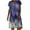 Blue, variant on Patlollav Womens Plus Size Short Sleeve V-Neck Summer Loose Comfy Causal Print Dress