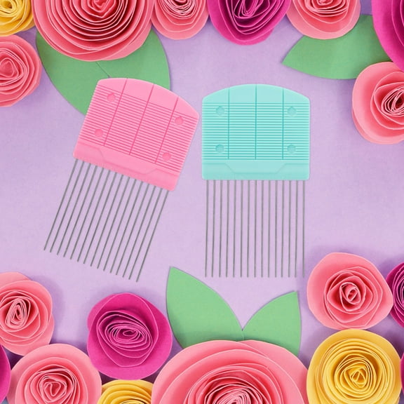 HIAKDOFT 2Pcs Quilling Tools and Supplies Plastic Stainless Steel for DIY Design Projects