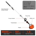 thumbnail image 3 of Floseru 5 in 1 Gas Weed Wacker – 52CC 2-Cycle Weed Eater/Pole Saw/Hedge Trimmer, for Lawn Care & Gardening, 3 of 9