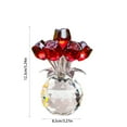 thumbnail image 3 of hulanddfd Crystal Rose Figurines - 3.27"x2.54" Fake Crystal Rose with Vase Bouquet Flowers Ornament Gifts for Women Car Interior and Home Indoor Decoration, 3 of 6