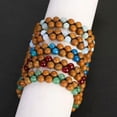 thumbnail image 2 of HOOUN Fashion Men Bracelets Wood Beads Double Layer Row Bracelet Pulsera Hombre Health-Style 1, 2 of 9
