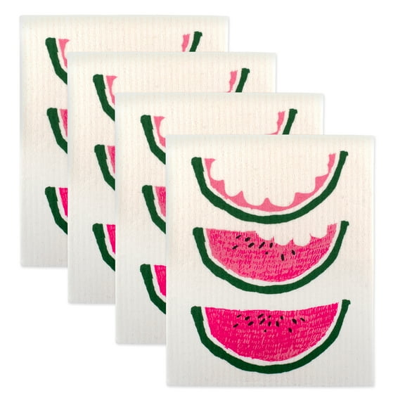 DII Watermelon Swedish Dishcloth (Set of 4)