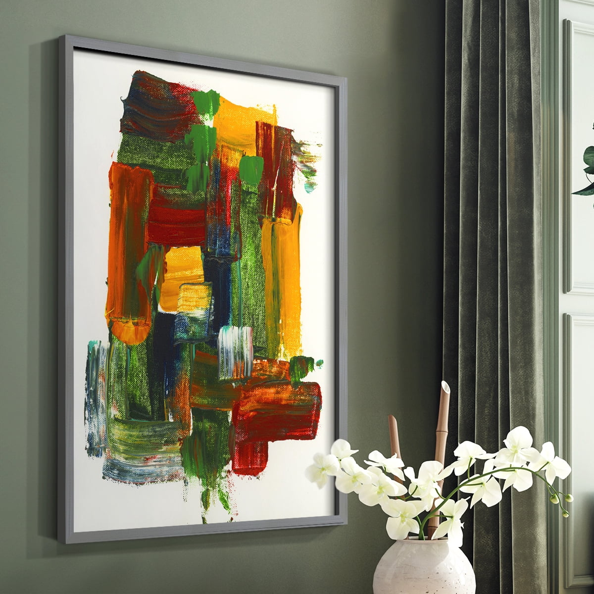 Abstract II in Paper Solid Wood 8 x 10 Framed Print