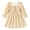 Beige, variant on Toddler Girl Fall Clothing Long Sleeve Dress Girl Solid Color Casual Fall Winter Clothes