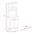 thumbnail image 6 of TUHOME Della Kitchen Pantry Engineered Wood Pantries in White, 6 of 6