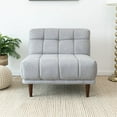 thumbnail image 3 of Allen Mid Century Modern Furniture Style Armless Light Gray Fabric Lounge Chair, 3 of 5