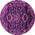 thumbnail image 1 of Ahgly Company Indoor Round Persian Purple Traditional Area Rugs, 3' Round, 1 of 4