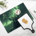 thumbnail image 4 of BaHomeck placemats Set of 4 rectangle Linen Cotton Placemats for Dining Table Washable Heat Resistant,18*12inch,Majestic Deer With Antlers Looking Up At The Sky, 4 of 4