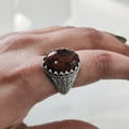thumbnail image 5 of Mahogany Jasper Mans Ring, Natural Mahogany Jasper Ring, Silver Jewelry, 925 Silver Ring, Birthday Gift, Heavy Mens Ring, Arabic Design, Ottoman Style Ring, Christmas, Turkey Mens Signet Ring, 5 of 7