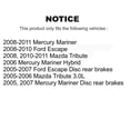thumbnail image 2 of CMX Front Rear Disc Brake Rotors Kit for Car Ford Escape Mazda Tribute Mercury Mariner K8-101114, 2 of 8