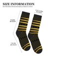 thumbnail image 3 of Athletic Socks Gold Black America Flag Sport Running Calf Socks Crew Socks for Men Women, 3 of 7