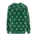 thumbnail image 3 of FKELYI Size L Zipper Hoodies Jacket Comfy Christmas Snowflake Zippered Sweaters for Women Casual Crew Neck Athlete Hoodie with Pocket, 3 of 6