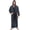 #337-Blue, variant on Men's Hooded Fleece Bathrobe Long Plush Kimono Style Robe with Belt Multi Color Gray XXL Gifts for Father