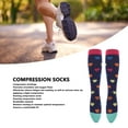 thumbnail image 4 of 1 Pair Compression Socks, Promote Circulation Reduce Swelling Breathable Running Compression Socks For Athletes Nurses, 4 of 8