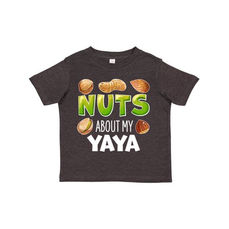 

Inktastic Nuts About My Yaya Peanut Almond Pistachio Gift Toddler Boy or Toddler Girl T-Shirt