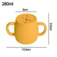 thumbnail image 2 of Hukapapa Vaso de silicona para refrigerios, recipiente para alimentos antidesbordamiento, adecuado para niños pequeños y bebés, amarillo, 2 of 5