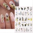 thumbnail image 3 of pegatinas autoadhesivas con diseño de flores y mariposas para decoración de uñas, diseño de mariposas y acuarela., 3 of 5
