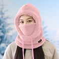 thumbnail image 2 of Kilaqueen Ski Balaclava Face Mask for Women Windproof Winter Warm Neck Cover Helmet Hood Fleece Beanie Hat with Drawstring, 2 of 6