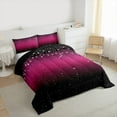 thumbnail image 3 of Feelyou Teens Glitter Galaxy Bedding Comforter Set, Dreamy Mystic Stars Twin Comforter Sets, Cartoon Theme Reversible Bedding Set, Ultra Soft Home Decor, 2-Piece, 3 of 8