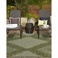thumbnail image 3 of Unique Loom Outdoor Modern Collection Area Rug - Tambor (2' x 3' 1" Rectangle Green/Ivory), 3 of 10