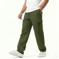 thumbnail image 4 of Mens Joggers Open Bottom Lounge Fleece Pants Casual Cargo Joggers Sweatpants with Packets, 4 of 9