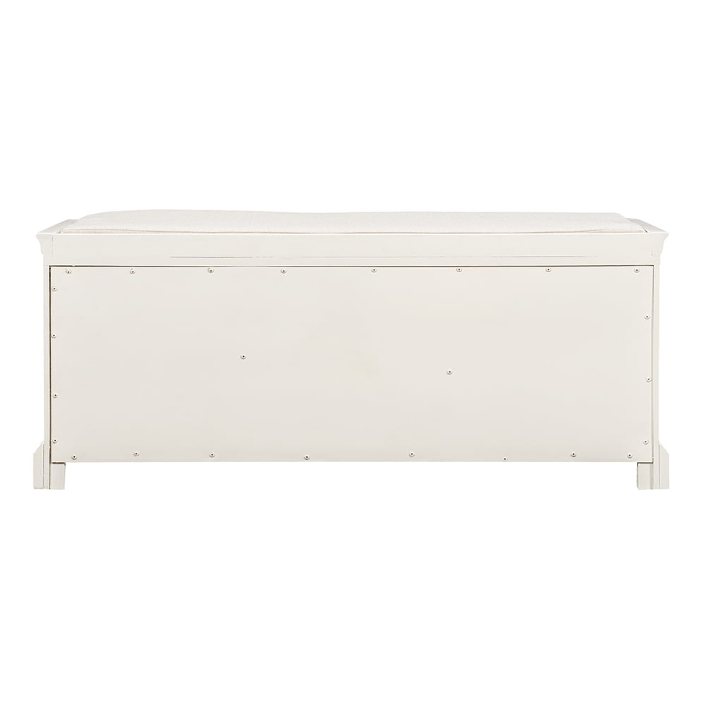 Lowestbest Storage Bench with 2 Drawers and 2 cabinets, Shoe Bench with Removable Cushion for Living Room, Entryway (White) Lowestbest Storage Bench with 2 Drawers and 2 cabinets, Shoe Bench with Removable Cushion for Living Room, Entryway (White)