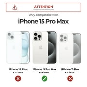 Dexnor for iPhone 15 Pro Max Case with Slide Camera Cover & Adjustable Kickstand & Built-in Screen Protector,Compatible with MagSafe Shockproof Bumper Heavy-Duty Magnetic Protective Cover,Black